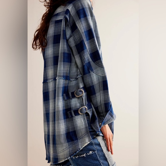 π¦ Free People Stadium Plaid Shirt - Picture 4 of 5